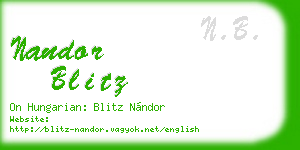 nandor blitz business card